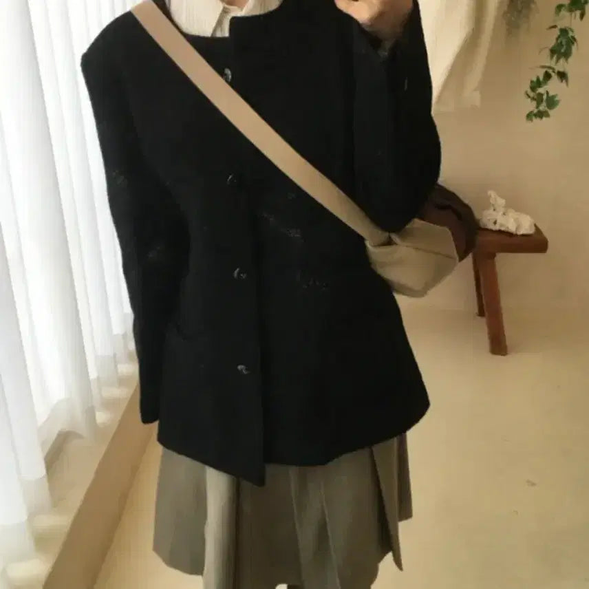 [BUNJANG] K.Club Belle Premium Wool Tweed Half Jacket / 케이클럽 벨르 프리미엄 울 트위드 하프 자켓s