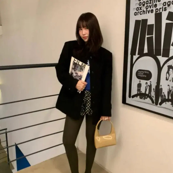[BUNJANG] K.Club Belle Premium Wool Tweed Half Jacket / 케이클럽 벨르 프리미엄 울 트위드 하프 자켓s