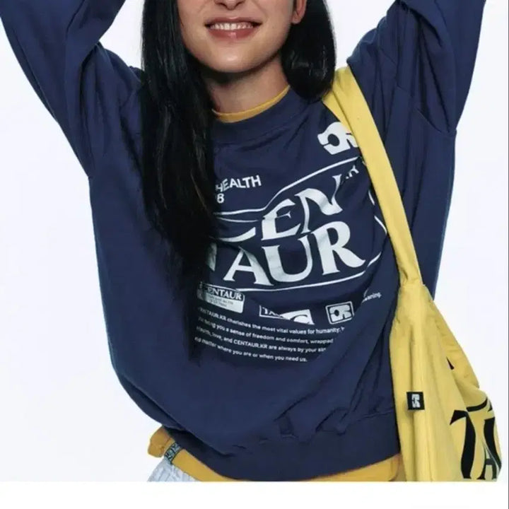 [BUNJANG] CENTAUR ALL ABOUT Navy Sweatshirt M / CENTAUR ALL ABOUT 맨투맨 네이비 M