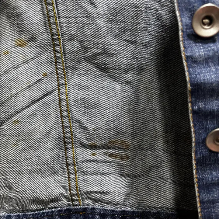 [BUNJANG] Y2K Cropped Denim Vest / 빈티지 y2k 크롭 청 데님 조끼