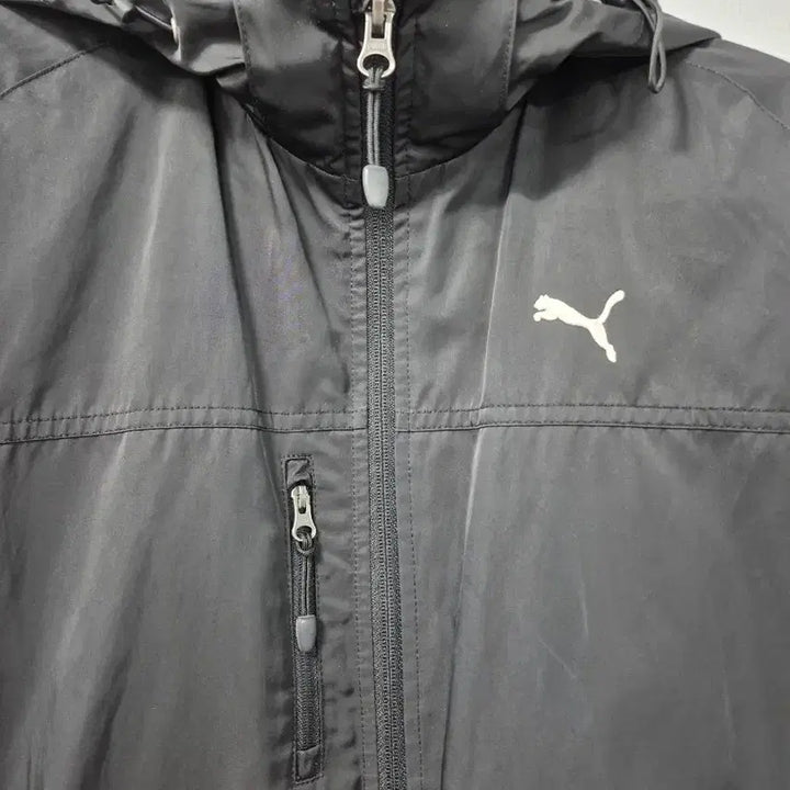 [BUNJANG] Puma Black Windbreaker Hooded Zip-up Jacket / 푸마 블랙 바람막이 후드집업