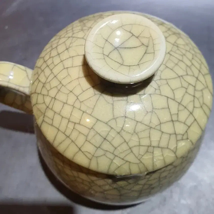 [BUNJANG] Celadon Porcelain Lidded Cup / 빙열문 유개 잔