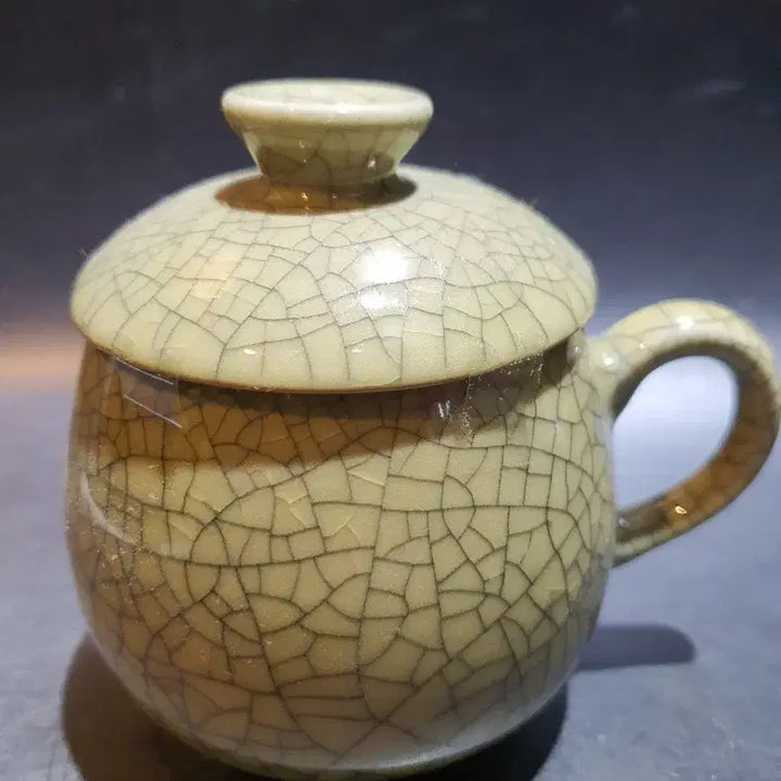 [BUNJANG] Celadon Porcelain Lidded Cup / 빙열문 유개 잔