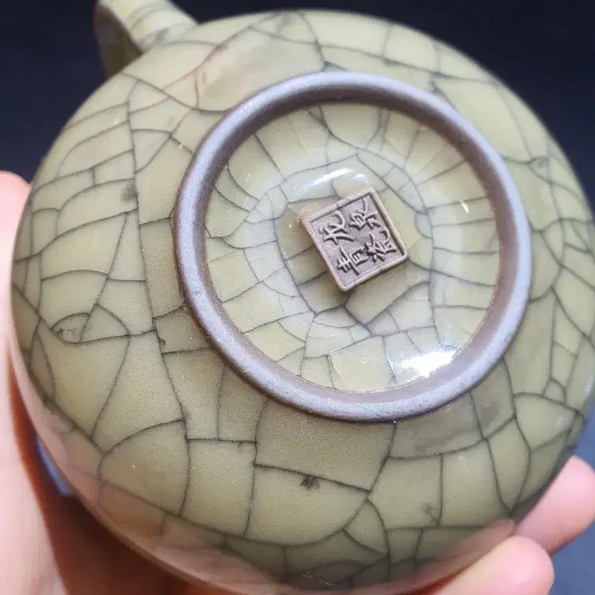 [BUNJANG] Celadon Porcelain Lidded Cup / 빙열문 유개 잔