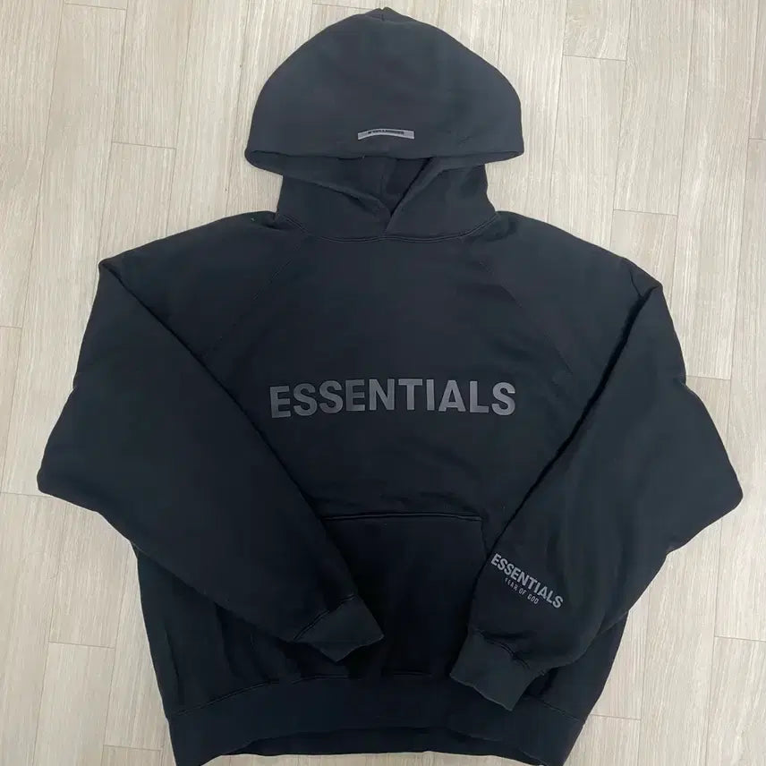 [BUNJANG] Essentials Fear of God Hoodie Black Oversized M / 에센셜 피어오브갓 후드블랙 오버핏 M