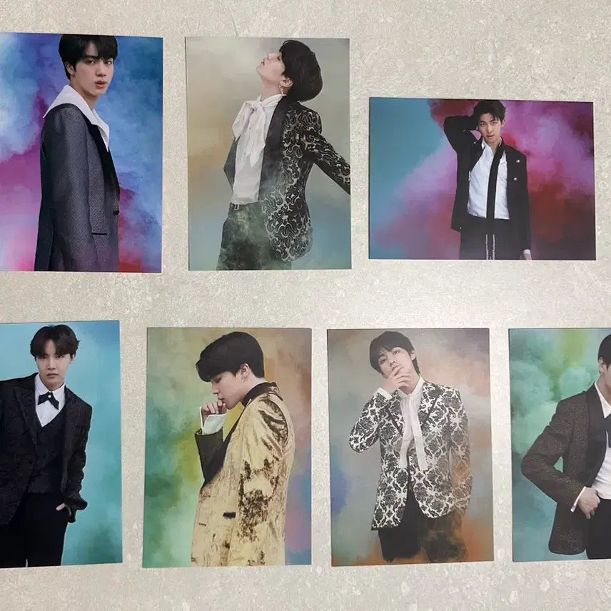 [BUNJANG] BTS VT Signed Photo 2 Set / 방탄소년단 vt 사인 포토 2set(14pcs)