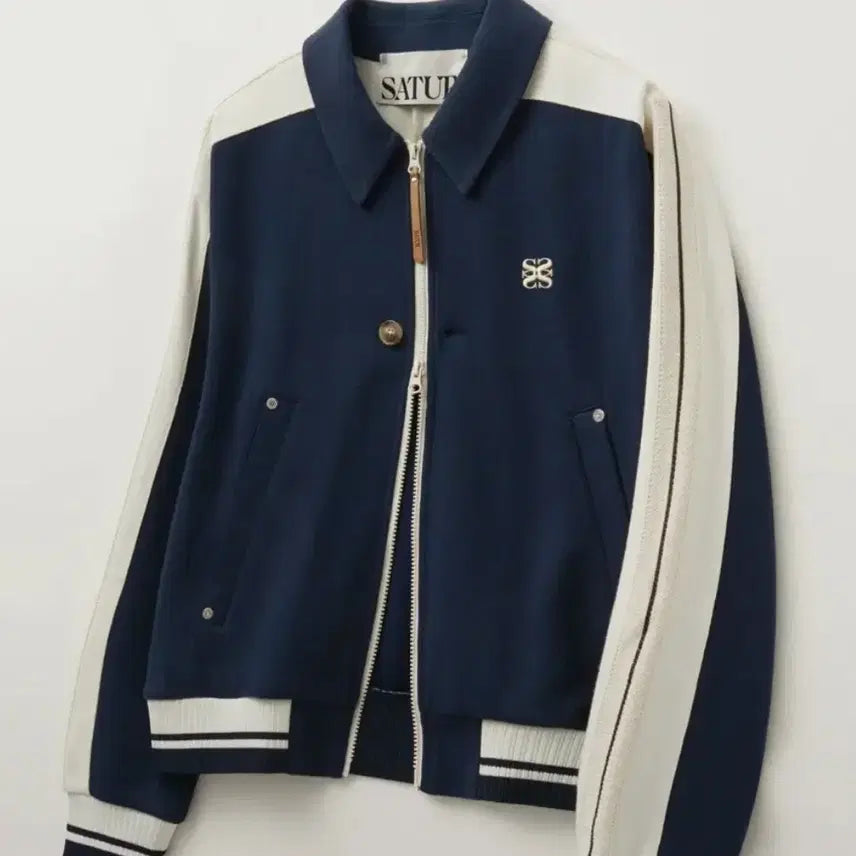 [BUNJANG] Setter Lawton Collar Track Zip-up Jacket Classic Navy / 세터 로턴 칼라 트랙 집업 자켓 클래식 네이비