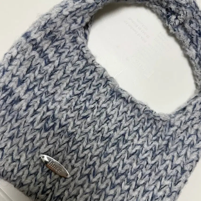 [BUNJANG] Hince Knit Shoulder Bag / 힌스 니트 숄더백 블루 블루쿠션 사은품