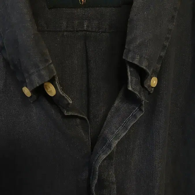 [BUNJANG] Polo Ralph Lauren Blue Linen Shirt L / 폴로 랄프로렌 블루 린넨 셔츠 L사이즈 사용감있음 뒷면작은점사진확인