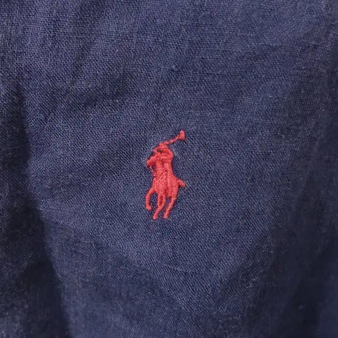 [BUNJANG] Polo Ralph Lauren Blue Linen Shirt L / 폴로 랄프로렌 블루 린넨 셔츠 L사이즈 사용감있음 뒷면작은점사진확인