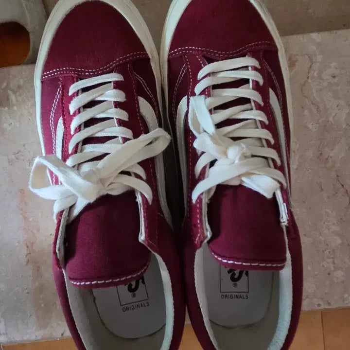 [BUNJANG] Vans Vault OG Style 36 LX Suede Canvas Sneakers / 반스 볼트 OG 스타일 36 LX 스웨이드 캔버스 포메그레네이트 280