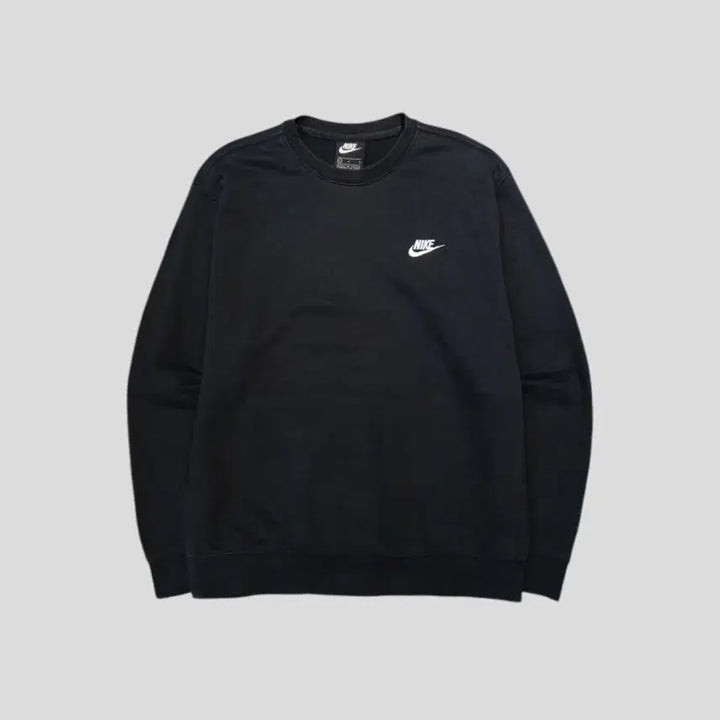 [BUNJANG] Nike Pigment Black White Futura Logo Sweatshirt / 나이키 피그먼트 블랙 화이트 퓨추라로고 맨투맨 티셔츠 L