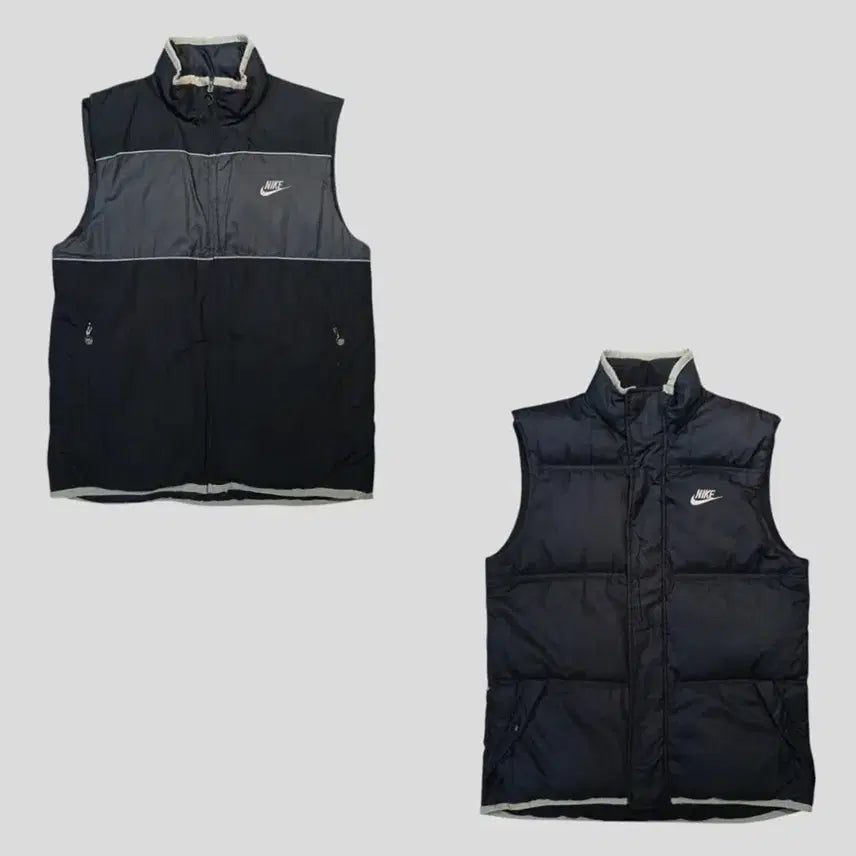 [BUNJANG] Nike 00s Reversible Futura Logo Jacket / 나이키 00s 블랙 그레이 베이지 리버시블 배색 라이닝 퓨추라로고 올드스