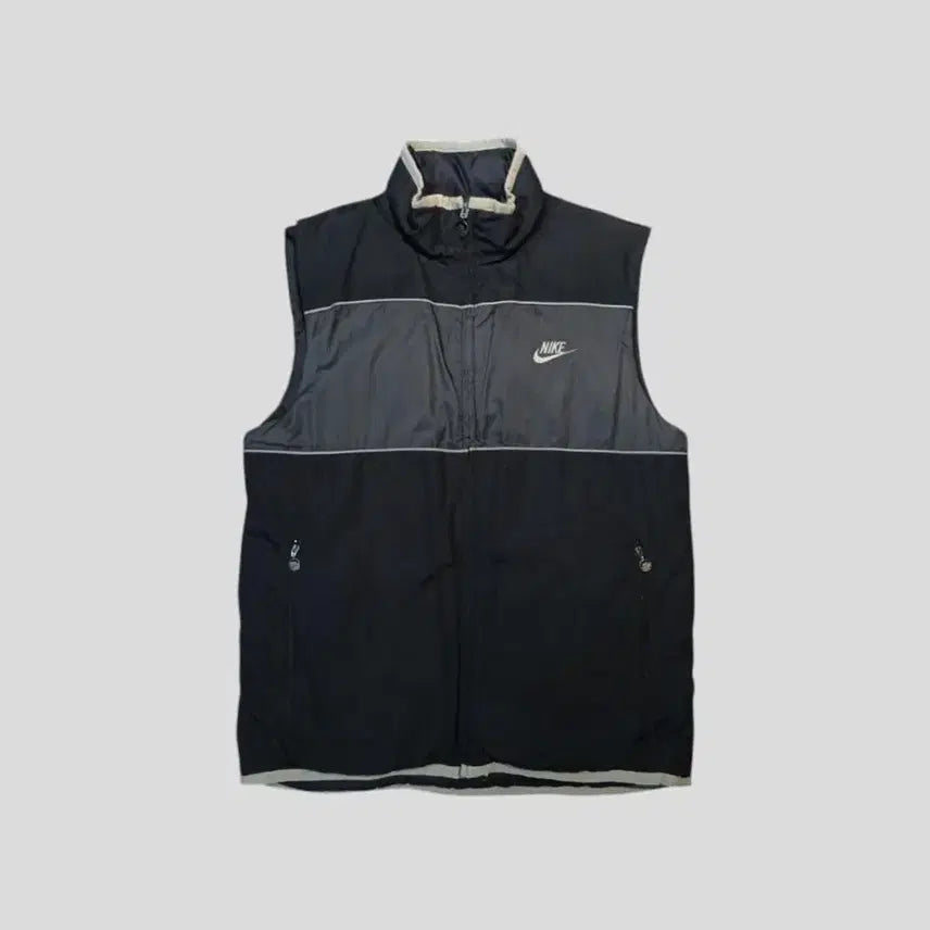 [BUNJANG] Nike 00s Reversible Futura Logo Jacket / 나이키 00s 블랙 그레이 베이지 리버시블 배색 라이닝 퓨추라로고 올드스