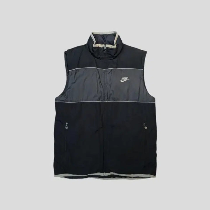 [BUNJANG] Nike 00s Reversible Futura Logo Jacket / 나이키 00s 블랙 그레이 베이지 리버시블 배색 라이닝 퓨추라로고 올드스