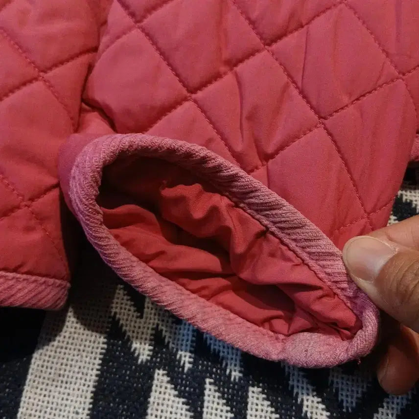 [BUNJANG] Polo Ralph Lauren Pink Diamond Quilted Jacket / 폴로랄프로렌 핑크 심플포니 다이아몬드퀼팅 숄카라 퀼팅자켓 캐주얼자켓 M(