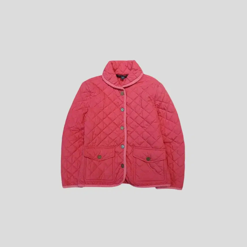 [BUNJANG] Polo Ralph Lauren Pink Diamond Quilted Jacket / 폴로랄프로렌 핑크 심플포니 다이아몬드퀼팅 숄카라 퀼팅자켓 캐주얼자켓 M(