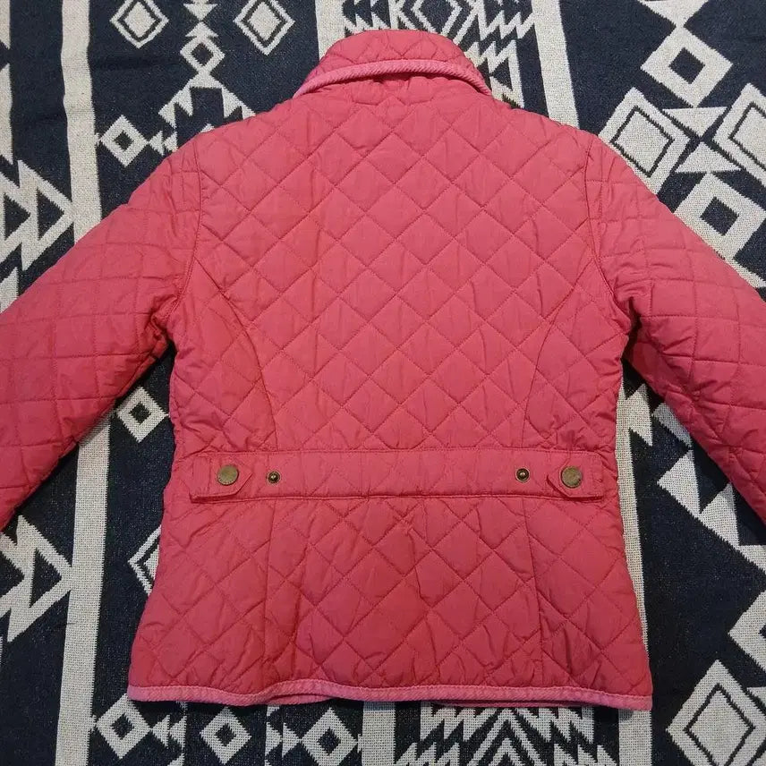 [BUNJANG] Polo Ralph Lauren Pink Diamond Quilted Jacket / 폴로랄프로렌 핑크 심플포니 다이아몬드퀼팅 숄카라 퀼팅자켓 캐주얼자켓 M(