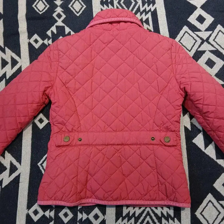 [BUNJANG] Polo Ralph Lauren Pink Diamond Quilted Jacket / 폴로랄프로렌 핑크 심플포니 다이아몬드퀼팅 숄카라 퀼팅자켓 캐주얼자켓 M(