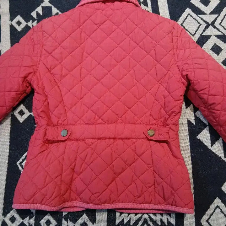 [BUNJANG] Polo Ralph Lauren Pink Diamond Quilted Jacket / 폴로랄프로렌 핑크 심플포니 다이아몬드퀼팅 숄카라 퀼팅자켓 캐주얼자켓 M(