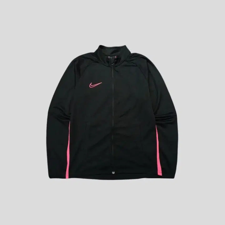 [BUNJANG] Nike Dri-FIT Track Top Jersey / 나이키 블랙 네온핑크 배색 스우시 로고 드라이핏 레글런 트랙탑 집업 져지