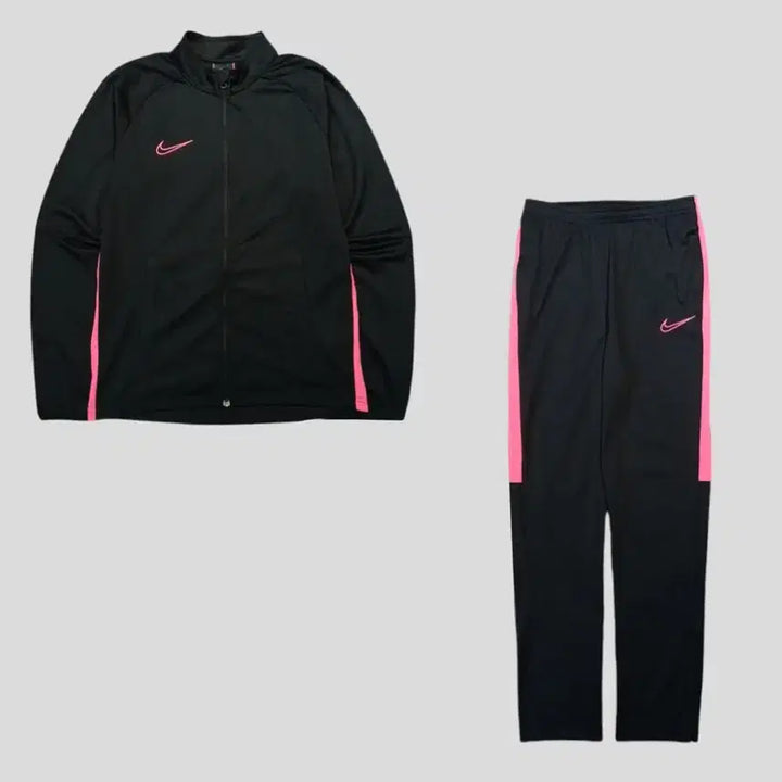 [BUNJANG] Nike Dri-FIT Track Top Jersey / 나이키 블랙 네온핑크 배색 스우시 로고 드라이핏 레글런 트랙탑 집업 져지