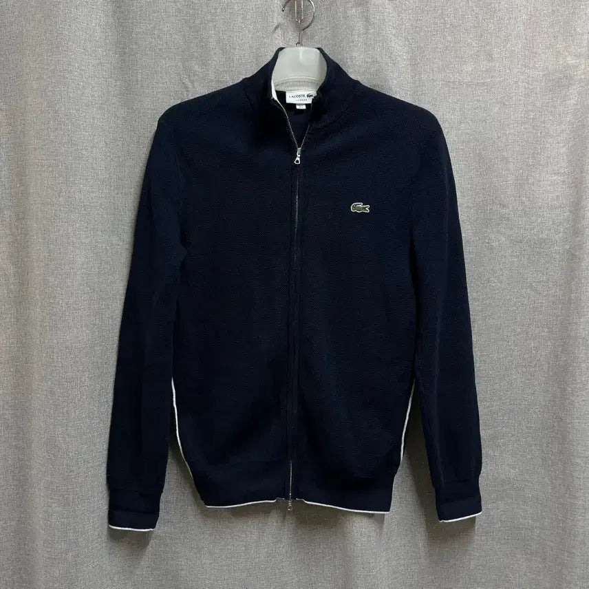 [BUNJANG] Lacoste Classic Fit Zip-Up Knit Cardigan / [S/95] 라코스테 클래식 핏 집업 니트 가디건