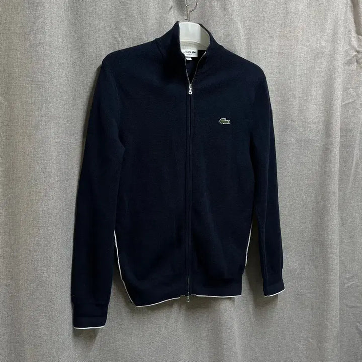 [BUNJANG] Lacoste Classic Fit Zip-Up Knit Cardigan / [S/95] 라코스테 클래식 핏 집업 니트 가디건