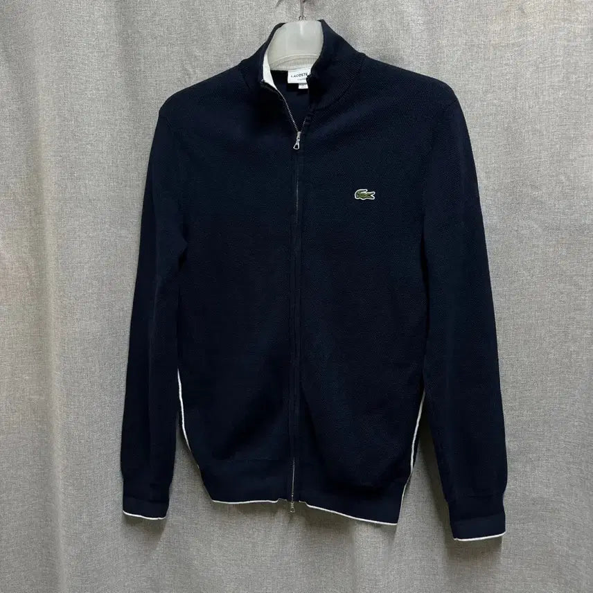 [BUNJANG] Lacoste Classic Fit Zip-Up Knit Cardigan / [S/95] 라코스테 클래식 핏 집업 니트 가디건
