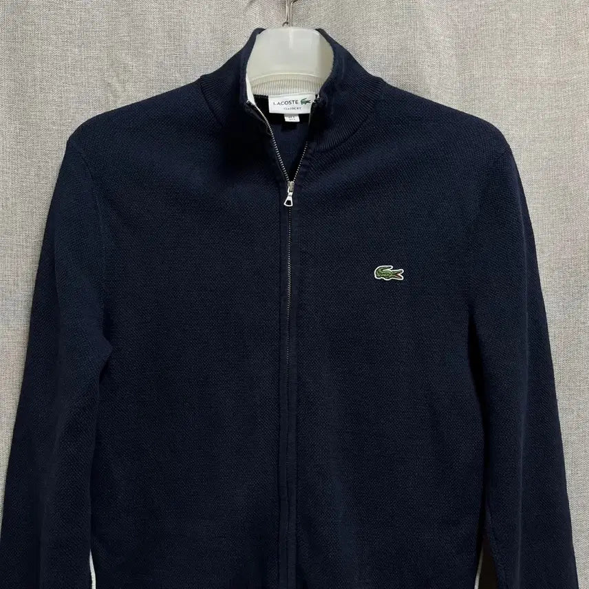 [BUNJANG] Lacoste Classic Fit Zip-Up Knit Cardigan / [S/95] 라코스테 클래식 핏 집업 니트 가디건