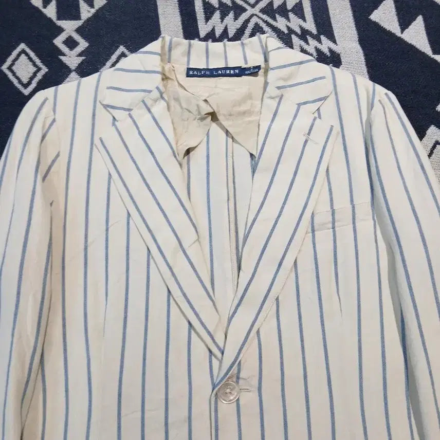 [BUNJANG] Polo Ralph Lauren Ivory Navy Striped Linen Viscose Blend Top / 나이키 00s 레드 화이트 배색 스우시 넘버 20 크레바스 프린팅 사이드