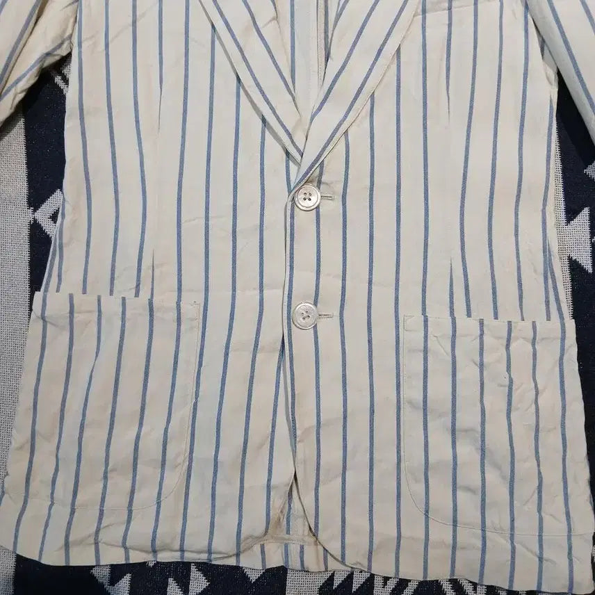 [BUNJANG] Polo Ralph Lauren Ivory Navy Striped Linen Viscose Blend Top / 나이키 00s 레드 화이트 배색 스우시 넘버 20 크레바스 프린팅 사이드