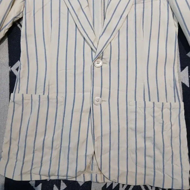 [BUNJANG] Polo Ralph Lauren Ivory Navy Striped Linen Viscose Blend Top / 나이키 00s 레드 화이트 배색 스우시 넘버 20 크레바스 프린팅 사이드