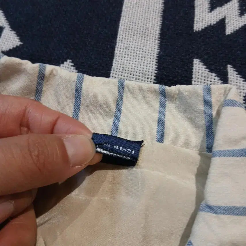 [BUNJANG] Polo Ralph Lauren Ivory Navy Striped Linen Viscose Blend Top / 나이키 00s 레드 화이트 배색 스우시 넘버 20 크레바스 프린팅 사이드
