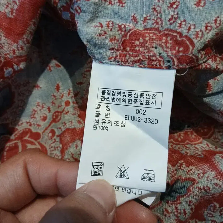 [BUNJANG] Polo Ralph Lauren Paisley Pattern Cotton Blouse / 폴로랄프로렌 레드 멀티컬러 페이즐리패턴 더블포켓 슬림핏 코튼 블라우스 남