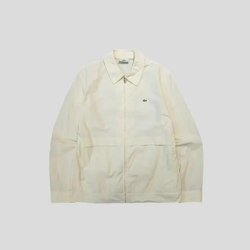 [BUNJANG] Lacoste Light Yellow Croc Patch Logo Swing Top Blouson Jacket / 라코스테 라이트옐로우 연노랑 크록패치 로고 스윙톱 블루종 자켓 S