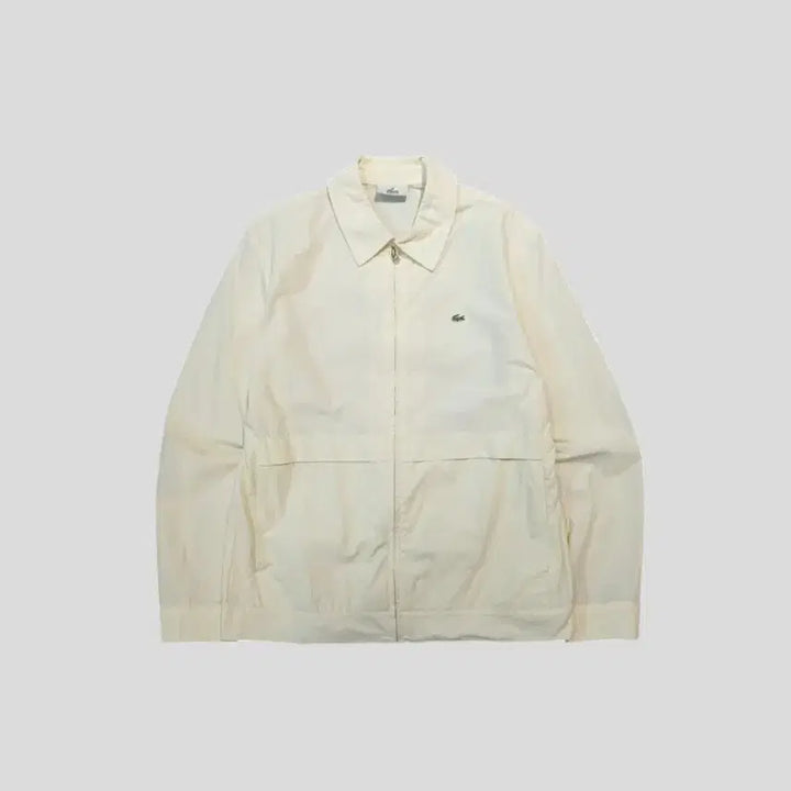 [BUNJANG] Lacoste Light Yellow Croc Patch Logo Swing Top Blouson Jacket / 라코스테 라이트옐로우 연노랑 크록패치 로고 스윙톱 블루종 자켓 S