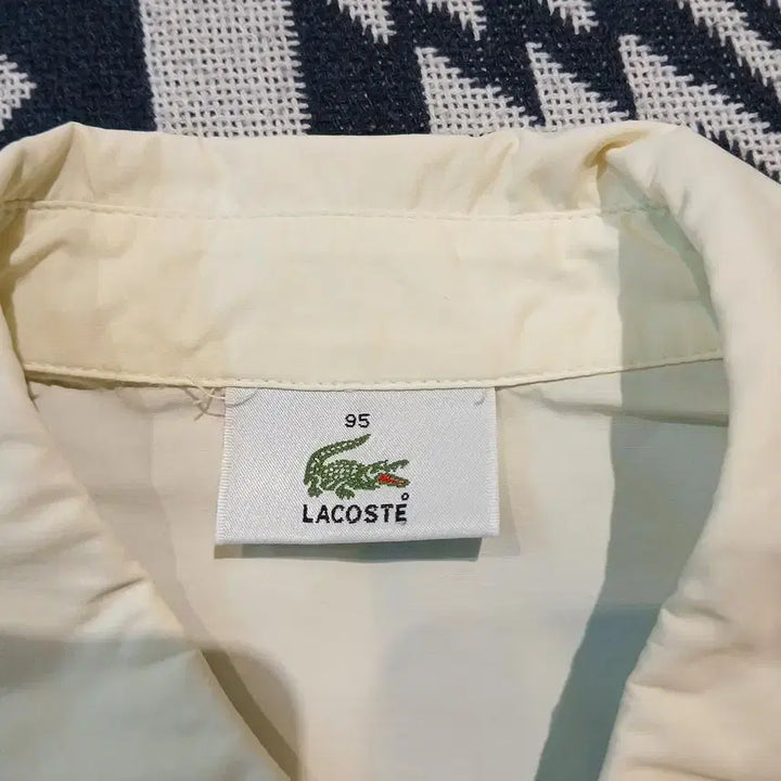 [BUNJANG] Lacoste Light Yellow Croc Patch Logo Swing Top Blouson Jacket / 라코스테 라이트옐로우 연노랑 크록패치 로고 스윙톱 블루종 자켓 S