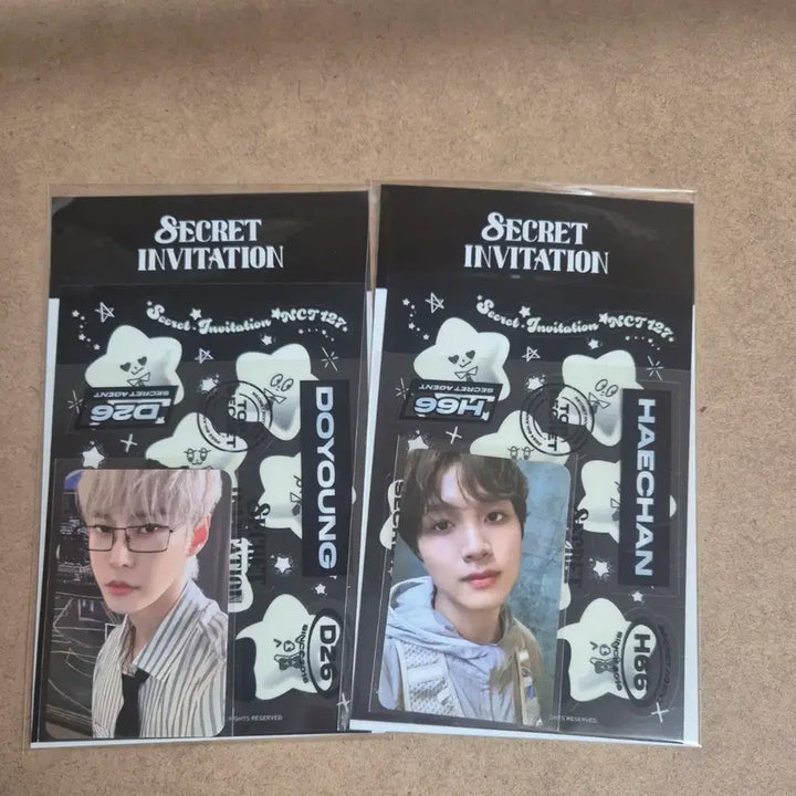 [BUNJANG] NCT 127 Doyoung/Haechan Secret Invitation Sticker Set / NCT127 시크릿인비테이션 도영/해찬 스티커세트