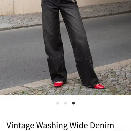 [BUNJANG] RAIVE Vintage Washing Wide Denim Pants / RAIVE Vintage Washing Wide Denim Pants