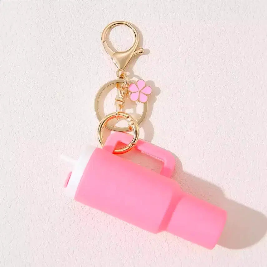 [BUNJANG] Miniature Lipstick Storage Tumbler Keyring / 텀블러 미니어처 립스틱 보관함 키링 1ea