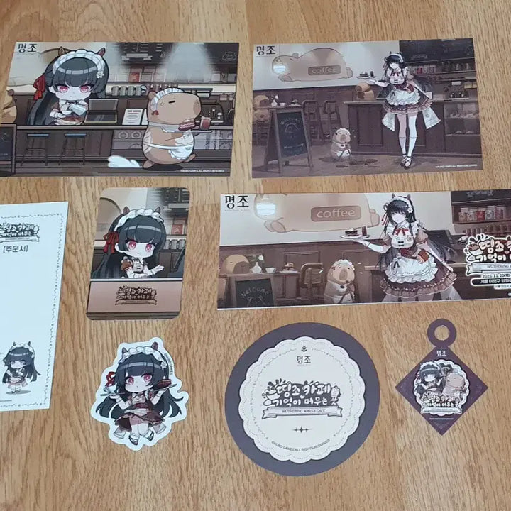 [BUNJANG] Mingjo Chisa Cafe 1st Entry POB Bundle Set Photocard Postcard / 명조 치사 카페 1차 입장특전 세트 포토카드 엽서