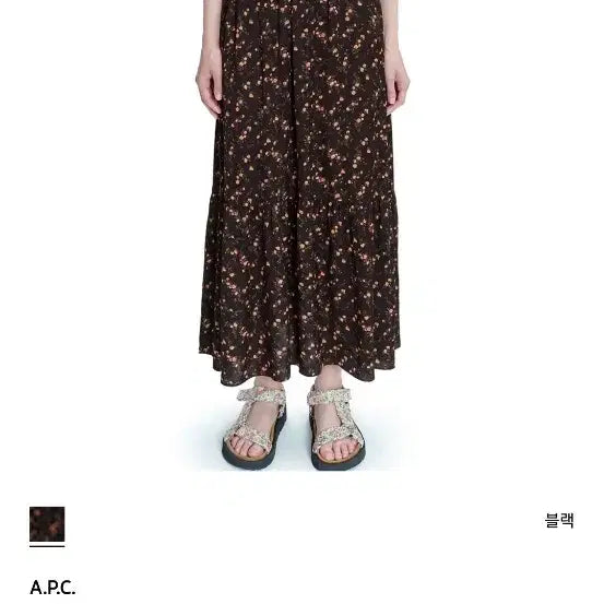 [BUNJANG] A.P.C. Liberty Floral Long Dress / A.P.C. 아페쎄 리버티 플라워 롱 원피스