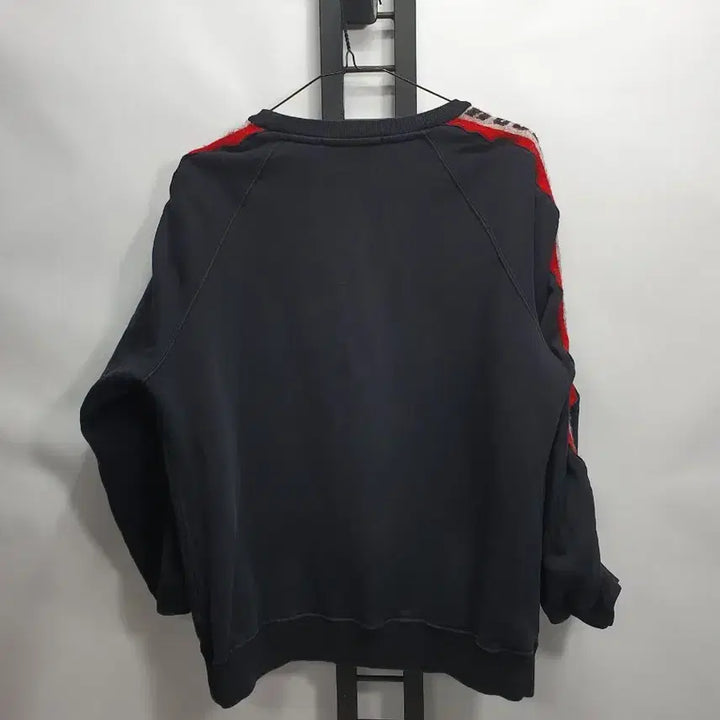 [BUNJANG] MSGM Tape Logo Sweatshirt Black (M) / MSGM 맨투맨 테이프 로고 라인 스웻셔츠 블랙 m