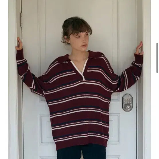 [BUNJANG] Audier Stripe Knit Sweater / 오디에르 니트