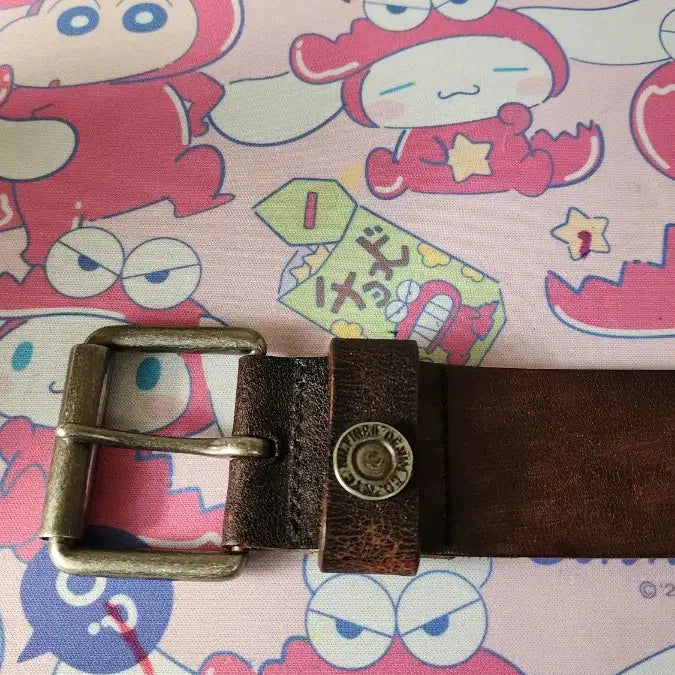 [BUNJANG] Vintage Leather Belt / 빈티지 통가죽 벨트