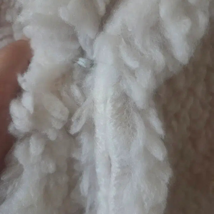 [BUNJANG] Ivory Sherpa Hoodie Zip-up Jacket / 뽀글이 덤블 후드 집업 아이보리