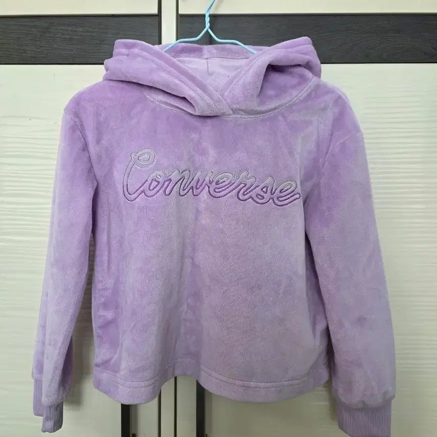 [SOLD OUT] 컨버스 퍼플 벨벳 후드티