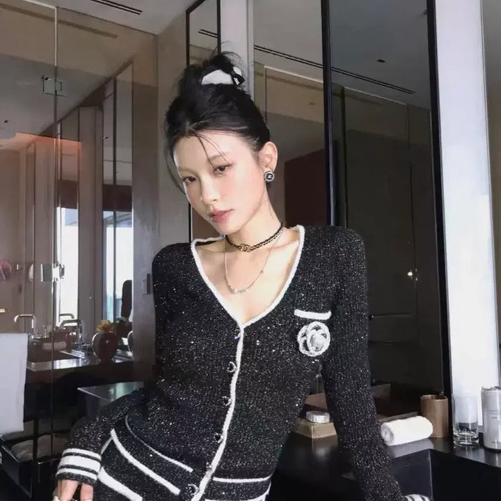 [BUNJANG] Chanel Style Knit Two-Piece Set / 샤ㄴst 니트 투피스