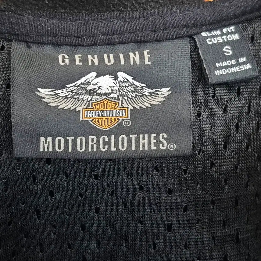 [BUNJANG] Harley Davidson Black Mesh Detail Hooded Zip-Up Jacket / 할리데이비슨 블랙 후드 집업 자켓
